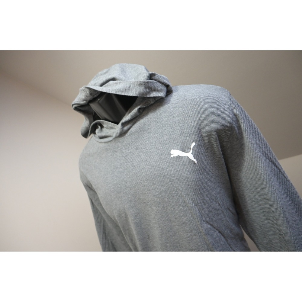 Puma Hooded Sweat Shirt T-Shirt Mens XL Grey‎ Long Sleeve Athletic Performance